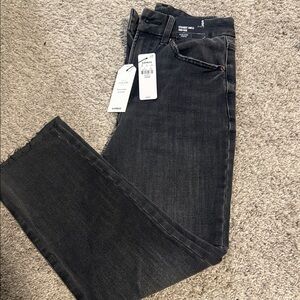 Express Womens Straight Flex Raw Hem Jeans